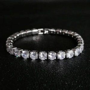 || 7|| S925 STERLING SILVER || NEW || 5MM TENNIS DIAMOND  BRACELET
